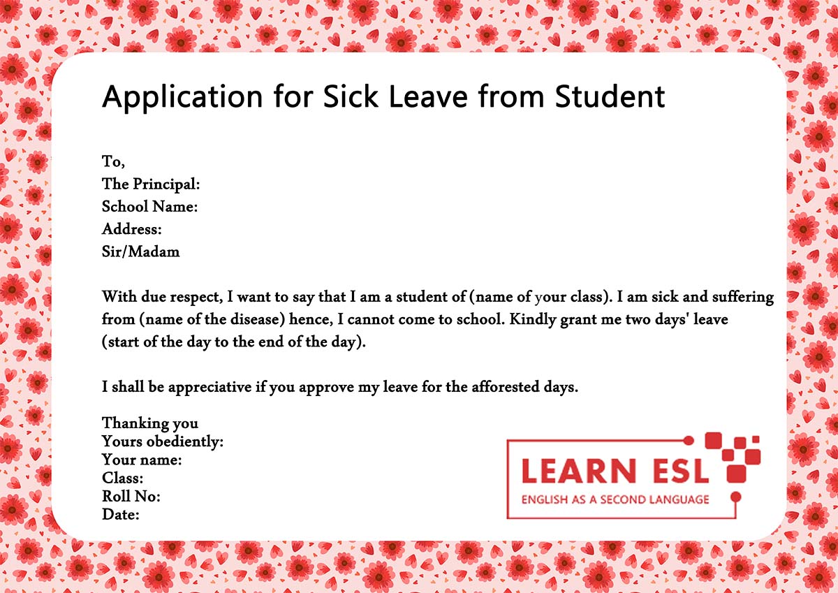  Leave Letter Format For College Leave Letter Format For College 